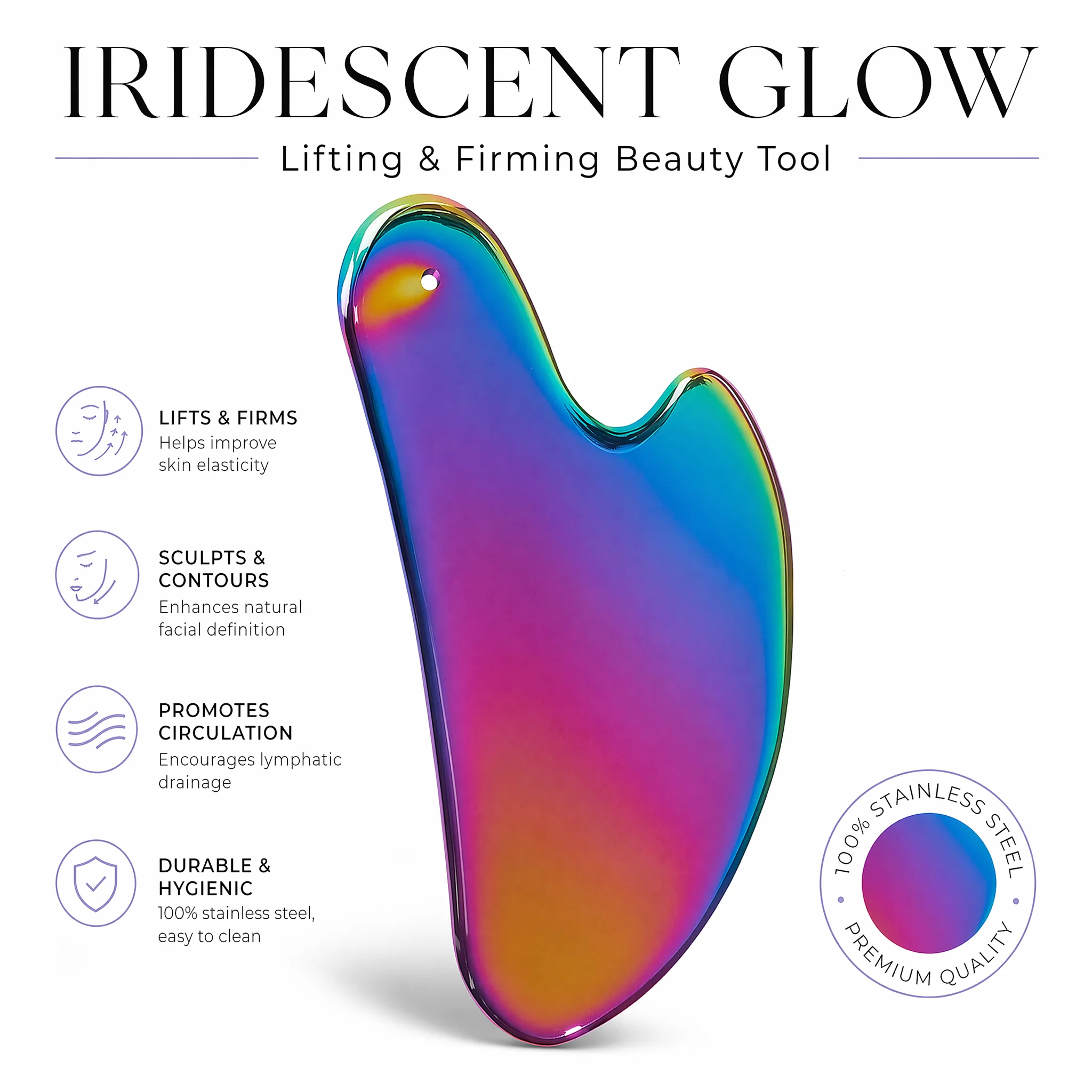 Spa Wellness Massage - 1Pcs Stainless Steel Gua Sha Board