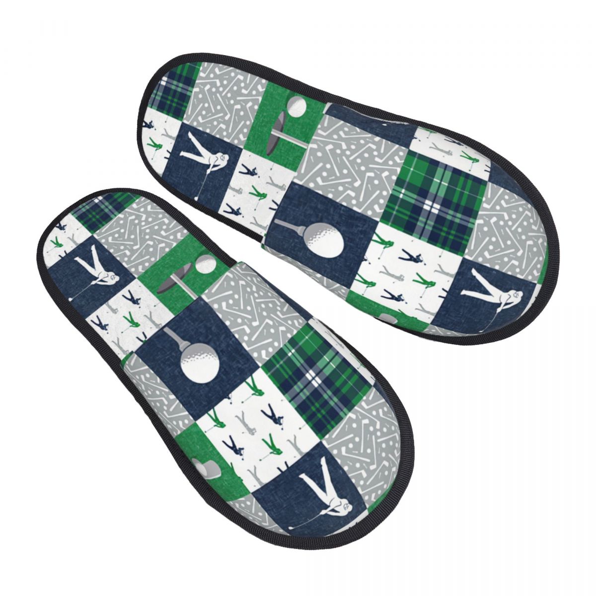 Spa & Wellness Hotel Diament Ustroń Zdjęcia - Golf Navy Plaid Guest Slippers for
