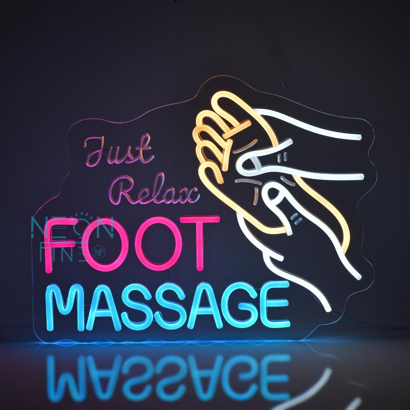 Spa And Wellness Center - Foot Massage Neon Sign LED Neon
