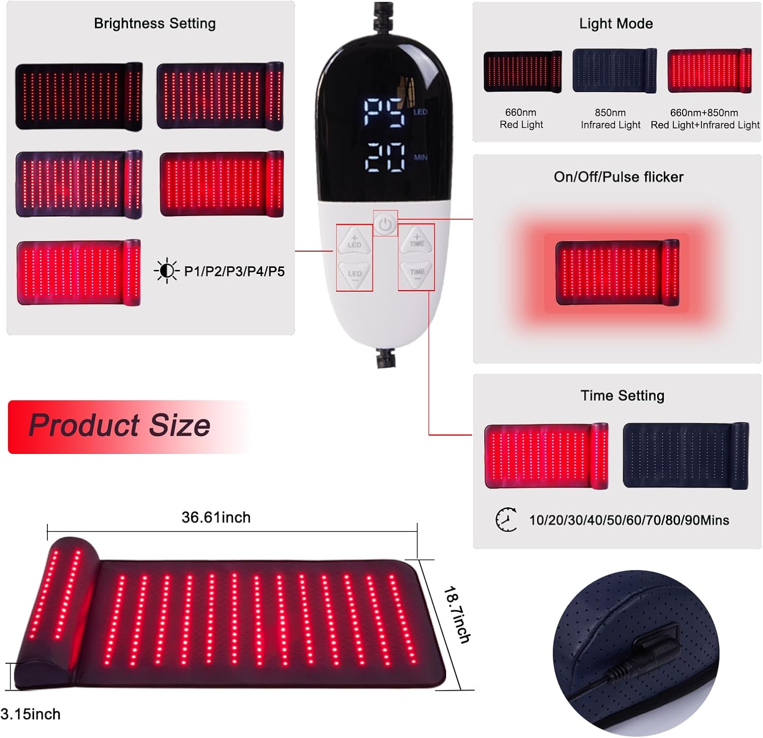Red Light Therapy Mat with Far - đánh giá và giá Spa Wellness Massage