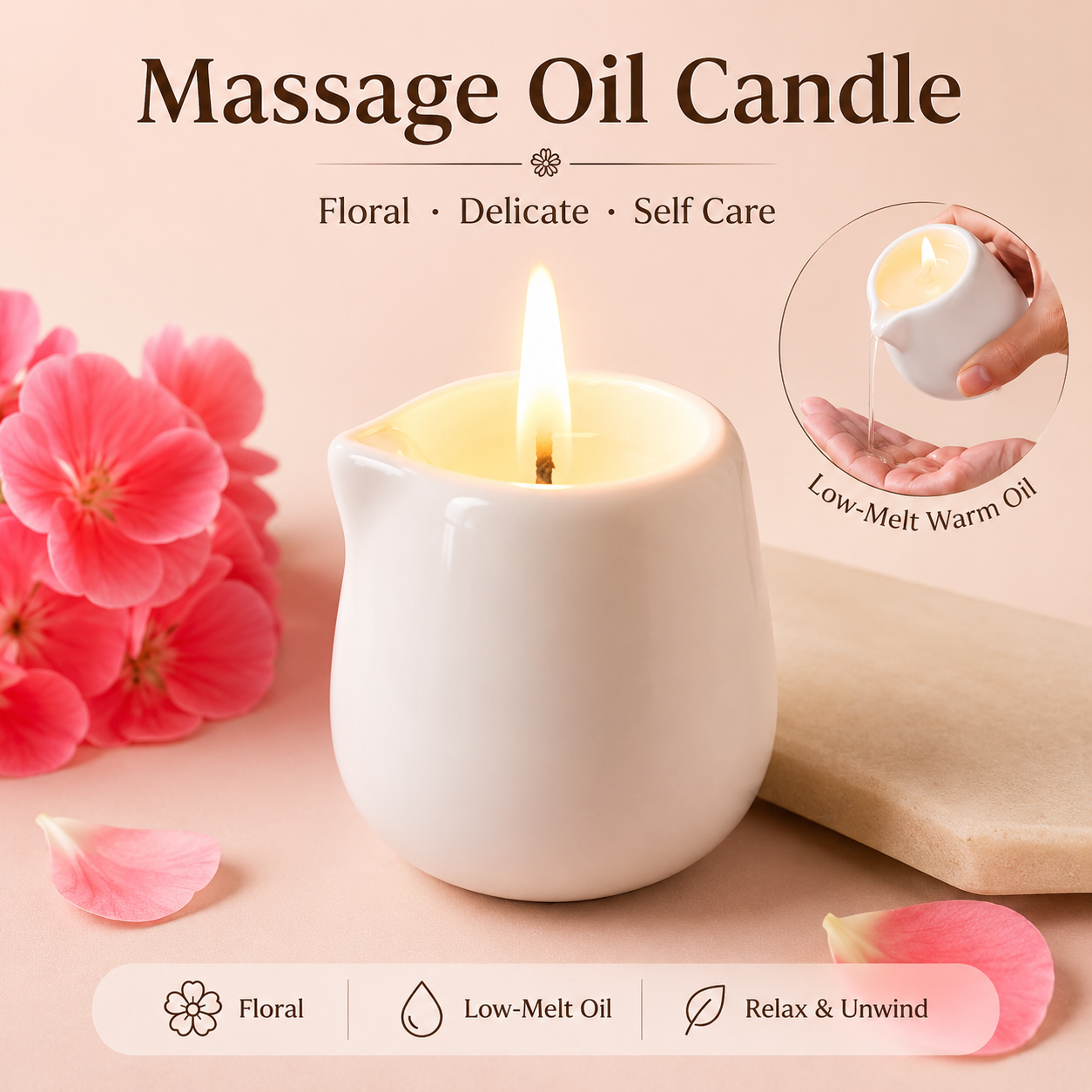 Ceramic Massage Oil Candle Ger - đánh giá và giá Massage Candle Melting