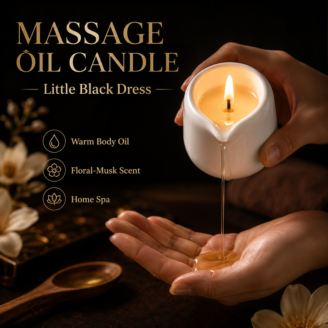 Ceramic Massage Oil Candle Lit - đánh giá và giá Massage Candle Melting