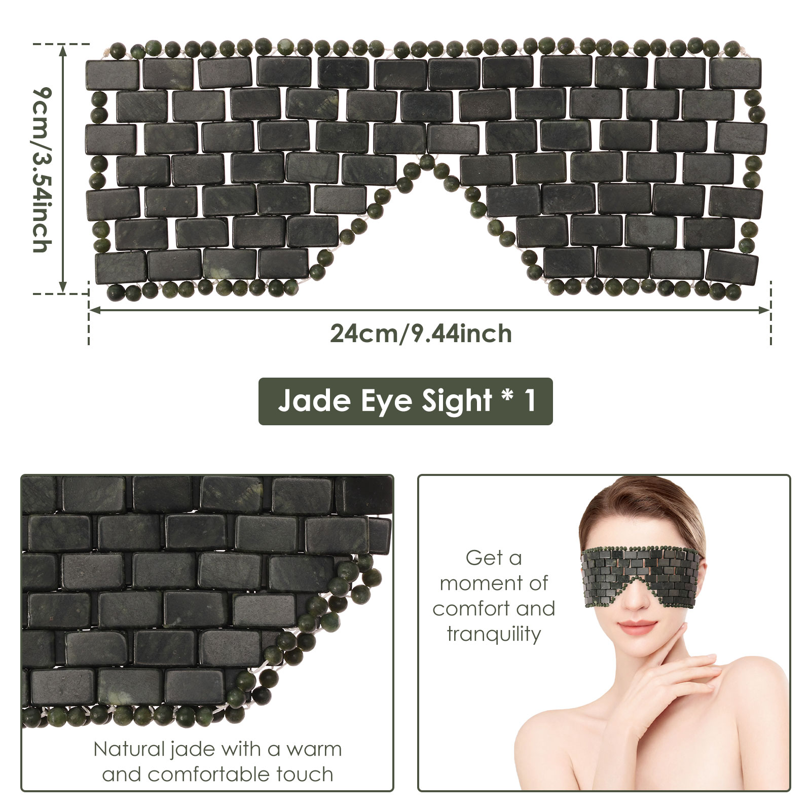 Jade Eye Mask Portable Jade St - đánh giá và giá Spa Wellness Massage