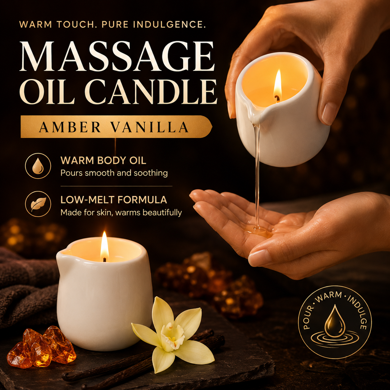Ceramic Massage Oil Candle Amb - đánh giá và giá Massage Candle Melting