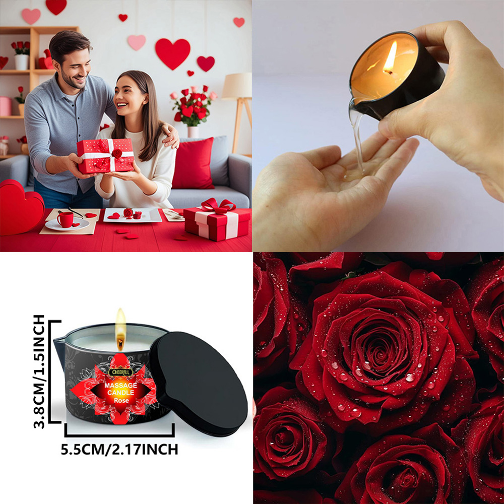 Rose Massage Oil Candle 2oz Bo - đánh giá và giá Massage Candle Melting