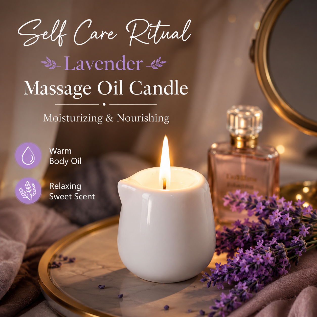 Ceramic Massage Oil Candle Lav - đánh giá và giá Massage Candle Melting