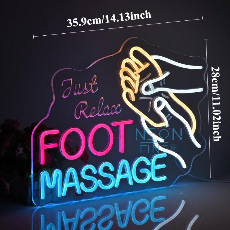Foot Massage Neon Sign LED Neo - đánh giá và giá Spa And Wellness Center