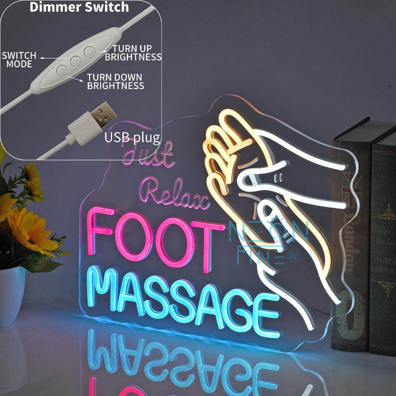 Foot Massage Neon Sign LED Neo - đánh giá và giá Spa And Wellness Center
