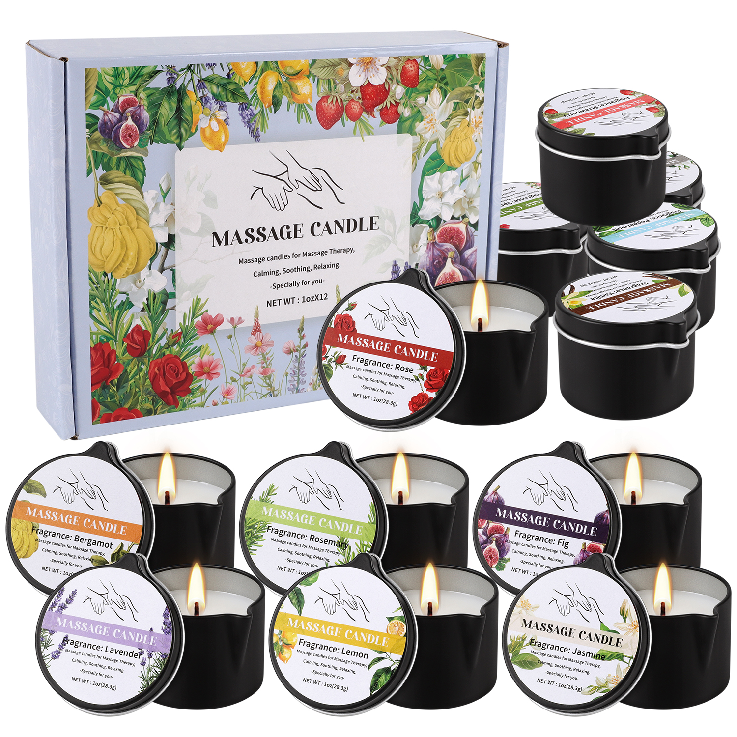 12 pieces of natural-scented o - đánh giá và giá Massage Candle Melting