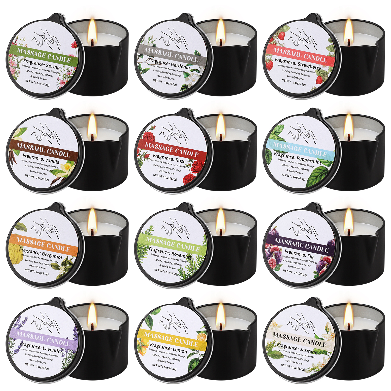 12 pieces of natural-scented o - đánh giá và giá Massage Candle Melting