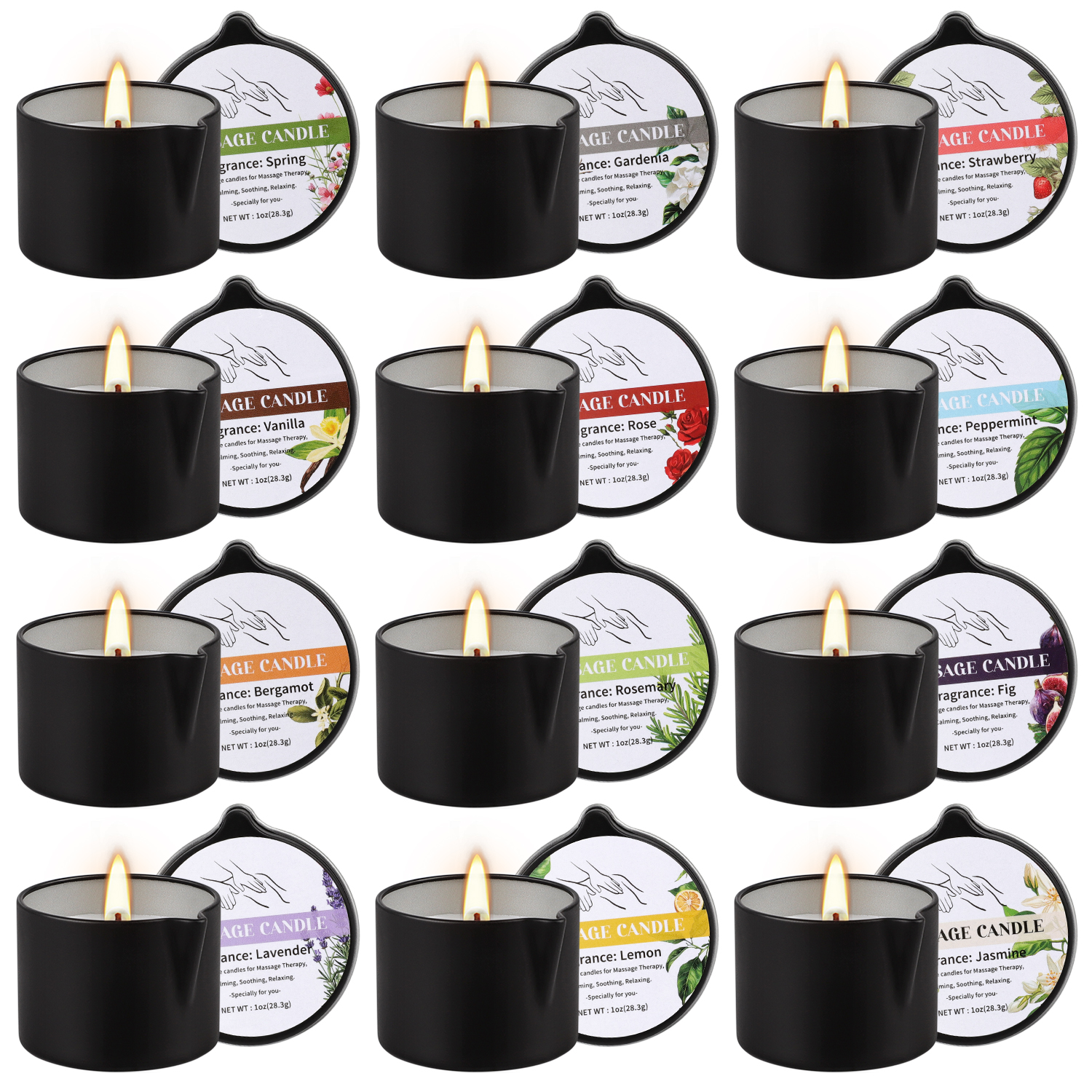 12 pieces of natural-scented o - đánh giá và giá Massage Candle Melting