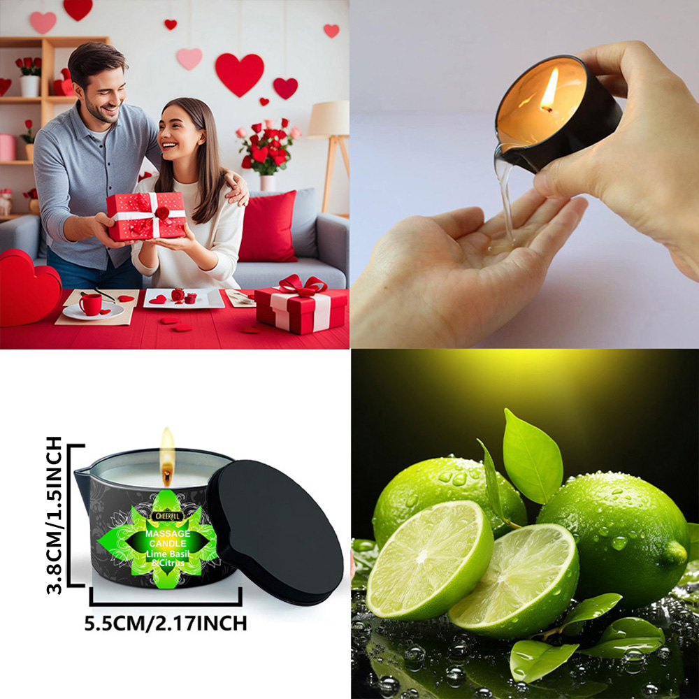 Lime Basil Citrus Massage Oil  - đánh giá và giá Massage Candle Melting